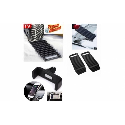 Set 2 benzi antiderapante pentru automobil + Cadou: Suport auto telefon