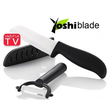 Yoshi Blade - set cutite bucatarie si dispozitiv ceramic pentru cojire