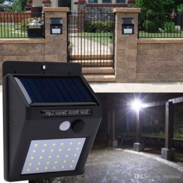 2 x Lampa 20 leduri cu incarcare solara si senzor de miscare